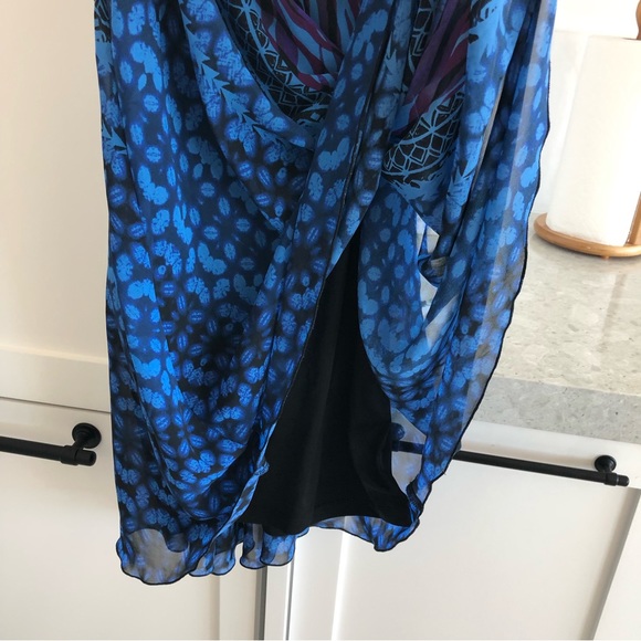 NWT Express Blue Pattern Tank Mini Dress Small - Picture 5 of 5